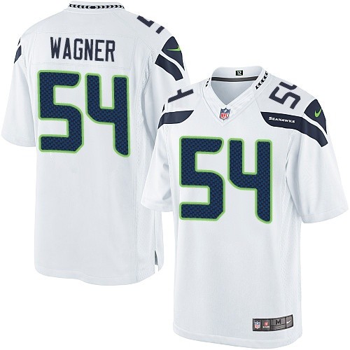 Men's Limited Bobby Wagner Nike Jersey White Road - #54 NFL Seattle Seahawks